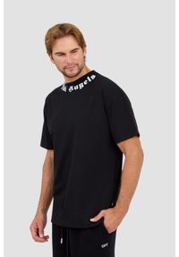 PALM ANGELS Czarny t-shirt Neck Logo Tee. Kolor: czarny