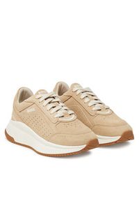 BOSS Sneakersy Ttnmevo 50536421 Beżowy. Kolor: beżowy. Materiał: zamsz, skóra