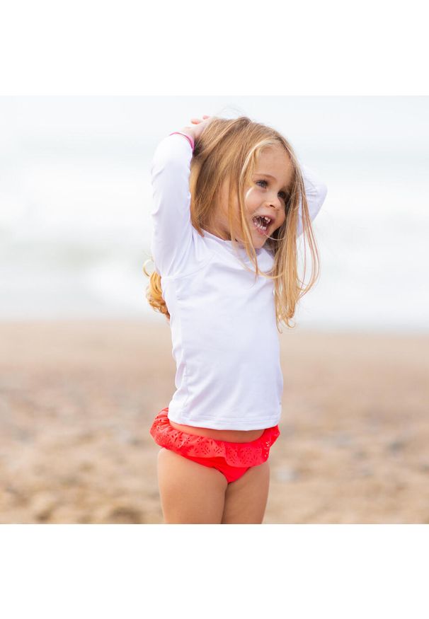 Decathlon - Majteczki pływackie dla malucha Nabaiji. Kolor: czerwony, wielokolorowy, różowy. Materiał: poliester, materiał, elastan