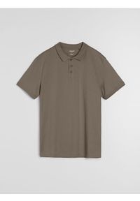 Sinsay - Bawełniana koszulka polo - brązowy. Typ kołnierza: polo. Kolor: brązowy. Materiał: bawełna #1