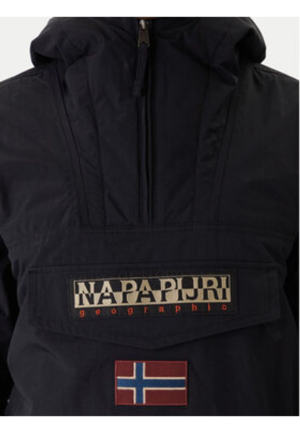 Napapijri Kurtka anorak Rainforest Winter 3 NP0A4GMC Czarny Regular Fit. Kolor: czarny. Materiał: syntetyk