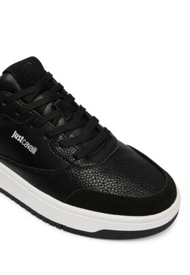 Just Cavalli Sneakersy 80QA3SM8 ZPC23 Czarny. Kolor: czarny. Materiał: skóra