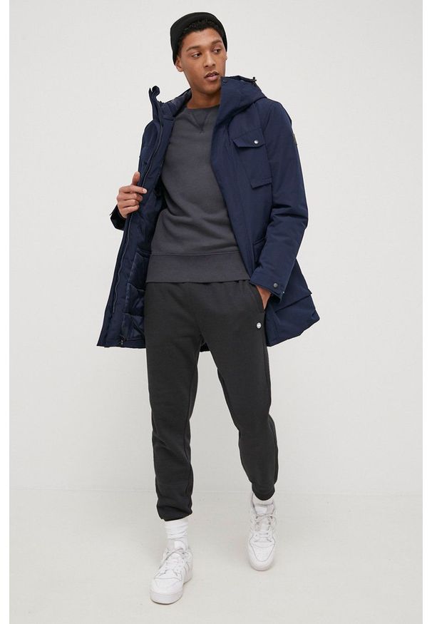 Superdry Bluza bawełniana męska kolor szary z aplikacją. Kolor: szary. Materiał: bawełna. Wzór: aplikacja
