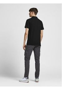 Jack & Jones - Jack&Jones Polo Paulos 12136668 Czarny Slim Fit. Typ kołnierza: polo. Kolor: czarny. Materiał: bawełna