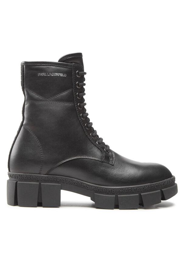 Karl Lagerfeld - KARL LAGERFELD Trzewiki KL43250 Czarny. Kolor: czarny. Materiał: skóra