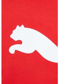 Puma bluza bawełniana męska kolor czerwony z kapturem z nadrukiem. Typ kołnierza: kaptur. Kolor: czerwony. Materiał: bawełna. Długość rękawa: długi rękaw. Długość: długie. Wzór: nadruk #2