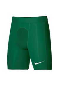 Nike - Męskie Spodenki Kompresyjne Pro Strike DriFIT. Kolor: zielony. Sport: turystyka piesza