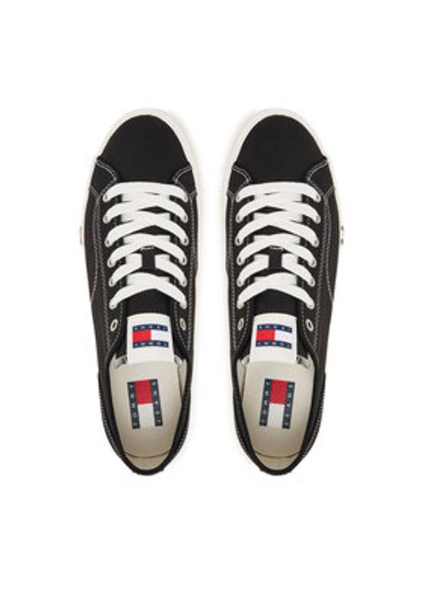 Tommy Jeans Tenisówki Archive Vulc Y2K EM0EM01674 Czarny. Kolor: czarny. Materiał: materiał