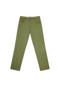 Wrangler - WRANGLER MĘSKIE SPODNIE MATERIAŁOWE TEXAS DUSTY OLIVE 112358215. Materiał: materiał