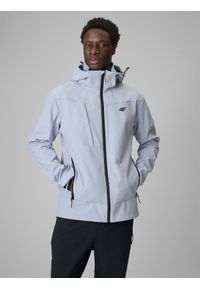 4f - 4F Kurtka softshell wiatroodporna membrana 5000 męska - szara L. Typ kołnierza: kołnierzyk stójkowy. Kolor: szary. Materiał: softshell #1