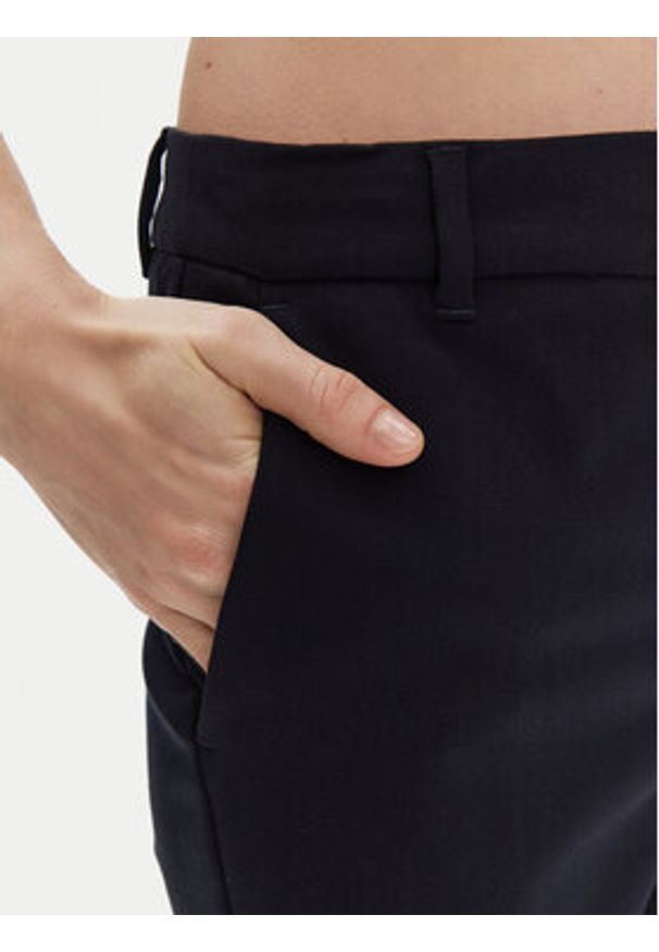 Marella Chinosy Miele 2513131021 Granatowy Slim Fit. Kolor: niebieski. Materiał: syntetyk, bawełna