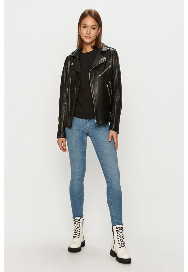 Wrangler - Bluza bawełniana. Kolor: czarny. Materiał: bawełna. Długość rękawa: długi rękaw. Długość: długie
