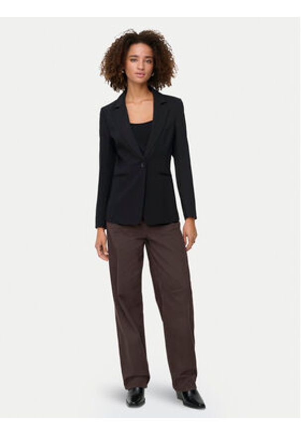 only - ONLY Marynarka Niko 15363900 Czarny Slim Fit. Kolor: czarny. Materiał: syntetyk