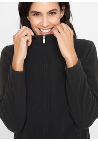 bonprix - Bluza rozpinana z polaru. Typ kołnierza: kołnierzyk stójkowy. Kolor: czarny. Materiał: polar #3