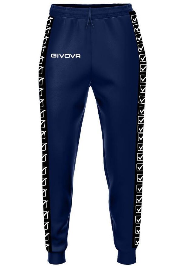 Givova College Sportbroek Navy XL - Elastyczne i Oddychające Spodnie Sportowe. Kolor: niebieski. Materiał: poliester. Długość: długie