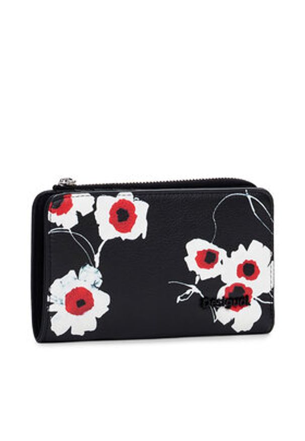 Desigual Portfel 25SAYP12 Czarny. Kolor: czarny. Materiał: skóra