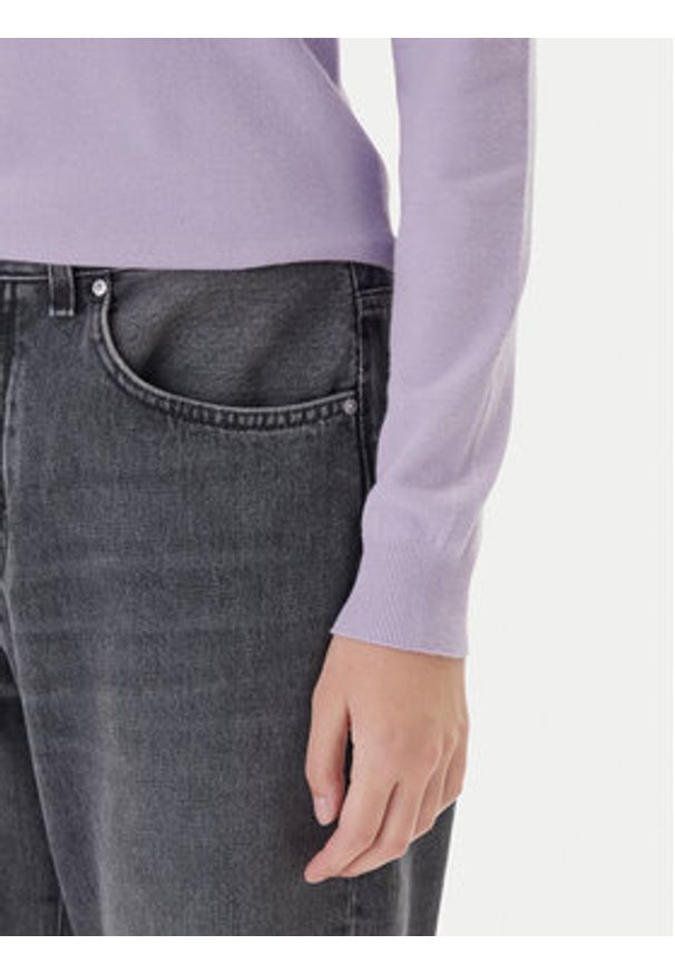 Kontatto Golf 3M0824C Fioletowy Regular Fit. Typ kołnierza: golf. Kolor: fioletowy. Materiał: syntetyk