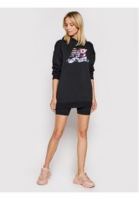 New Balance Sukienka dzianinowa Athletics Erin Loree Hoodie WD11506 Czarny Oversize. Kolor: czarny. Materiał: syntetyk. Typ sukienki: oversize