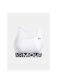 Biustonosz treningowy Under Armour HG Authentics Mid Branded. Kolor: biały. Sport: fitness