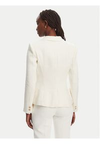 Elisabetta Franchi Marynarka GI-162-52E2-V760 Biały Regular Fit. Kolor: biały. Materiał: len, wiskoza #4