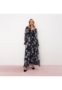 Mohito - Sukienka maxi w kwiaty - Czarny. Kolor: czarny. Wzór: kwiaty. Długość: maxi #1