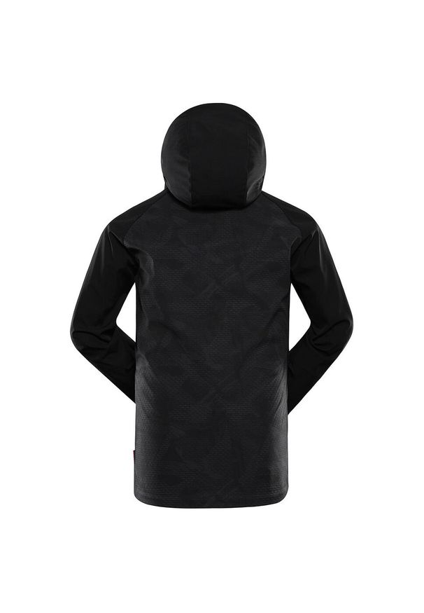ALPINE PRO - Kurtka softshell męska Alpine Pro Hoor. Kolor: czarny. Materiał: softshell. Sport: turystyka piesza