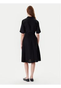 TOMMY HILFIGER - Tommy Hilfiger Sukienka codzienna WW0WW45836 Czarny Regular Fit. Okazja: na co dzień. Kolor: czarny. Materiał: wiskoza, len. Typ sukienki: proste. Styl: casual #4