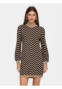 only - ONLY Sukienka dzianinowa Julia 15366284 Brązowy Regular Fit. Kolor: brązowy. Materiał: syntetyk #1