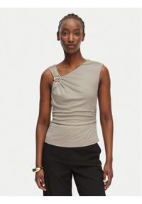 Marciano Guess Top G6GP02 K3068 Beżowy Slim Fit. Kolor: beżowy. Materiał: wiskoza #1