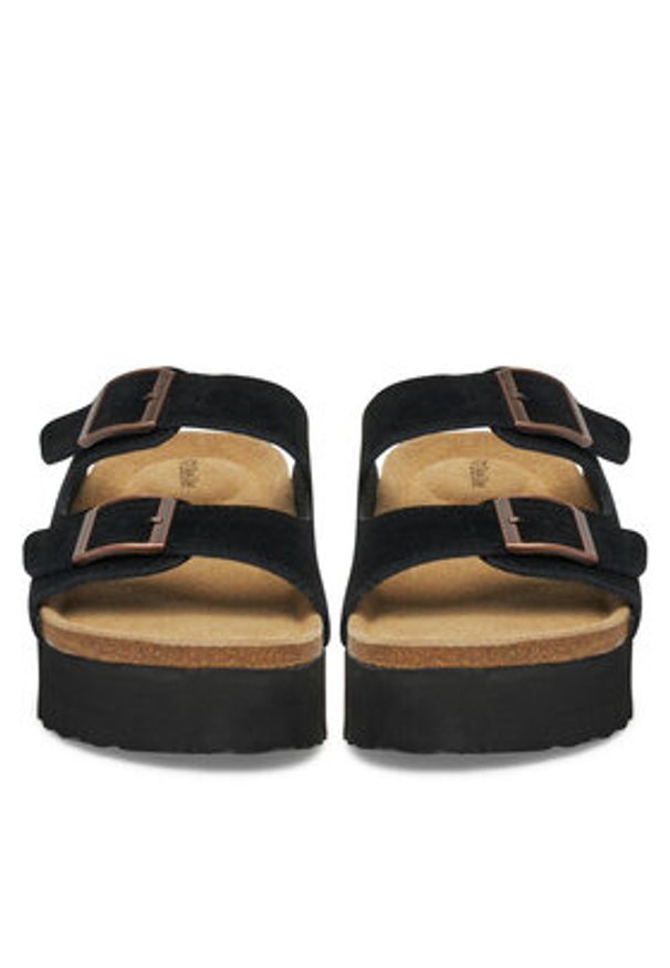 DeeZee Klapki DZ-C1 Czarny. Kolor: czarny. Materiał: zamsz, skóra