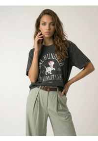 Sinsay - Bawełniana koszulka z efektem sprania 101 Dalmatians - szary. Kolor: szary. Materiał: bawełna #1