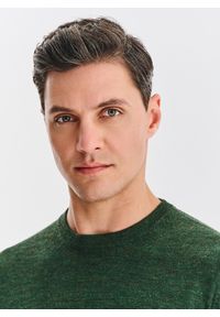 Pako Lorente - PAKO LORENTE – Zielony sweter męski z wełną. Okazja: na co dzień. Kolor: zielony. Materiał: wełna. Sezon: jesień. Styl: casual #6