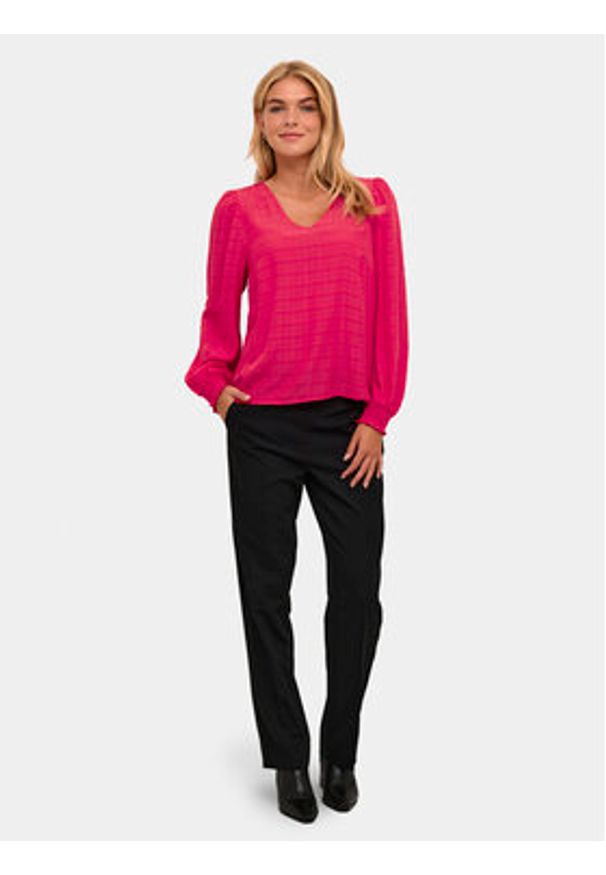 Kaffe Bluzka Lissa 10508186 Różowy Regular Fit. Kolor: różowy. Materiał: syntetyk, wiskoza