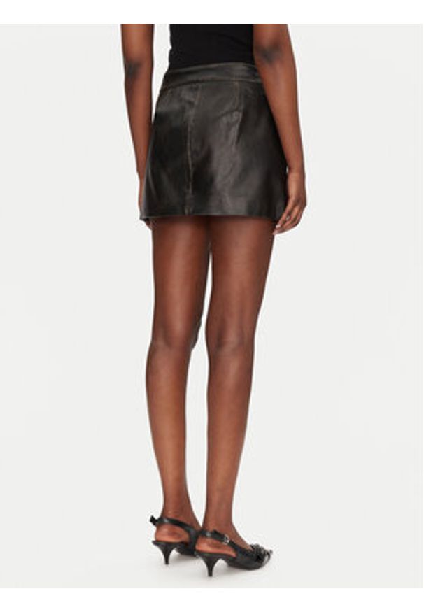 JJXX Spódnica z imitacji skóry Selma 12271904 Czarny Slim Fit. Kolor: czarny. Materiał: skóra