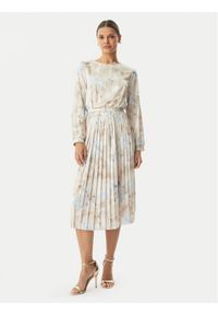 Rinascimento Sukienka koktajlowa CFC0127960003 Beżowy jasny Regular Fit. Kolor: beżowy. Materiał: syntetyk. Styl: wizytowy #1