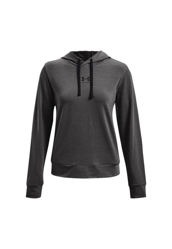 Under Armour - Damska Bluza Z Kapturem Rival Terry. Typ kołnierza: kaptur. Kolor: szary