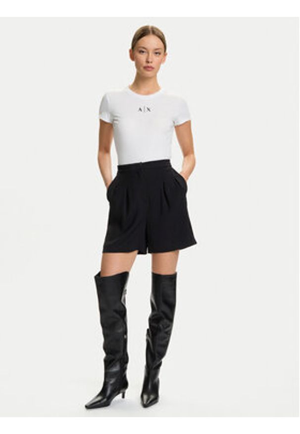 Armani Exchange T-Shirt XW001382 AF16294 U0002 Biały Slim Fit. Kolor: biały. Materiał: bawełna