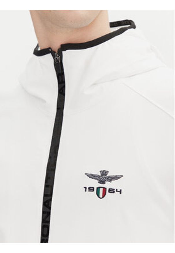 Aeronautica Militare Kurtka przejściowa 251AF497F559 Biały Regular Fit. Kolor: biały. Materiał: syntetyk