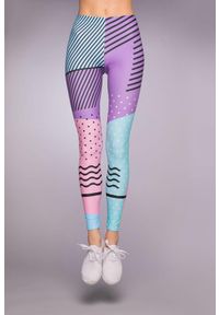 Legginsy sportowe damskie DEEP TRIP Hey. Kolor: wielokolorowy. Sport: joga i pilates