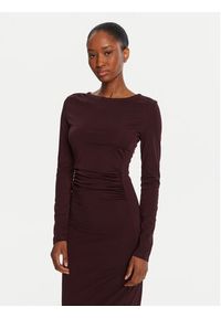 KAOS Sukienka koktajlowa Abiti RI1MA002 4005 Bordowy Slim Fit. Kolor: czerwony. Materiał: wiskoza, syntetyk. Styl: wizytowy #4