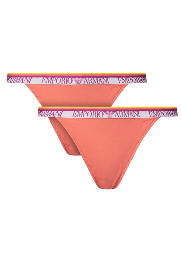 Emporio Armani Underwear Komplet stringów EW000405 AF10883 M4008 Różowy. Kolor: różowy. Materiał: bawełna
