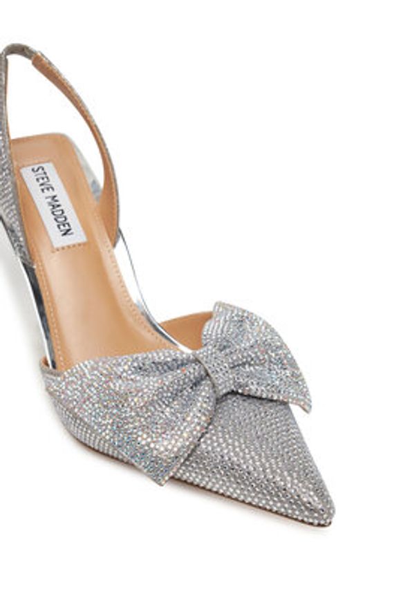 Steve Madden Sandały Niteowl-R SM11003534 Srebrny. Kolor: srebrny. Materiał: materiał