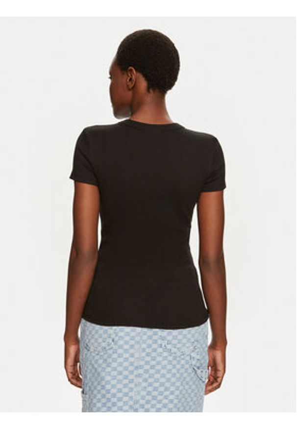 Hugo T-Shirt Easy 50523924 Czarny Slim Fit. Kolor: czarny. Materiał: bawełna