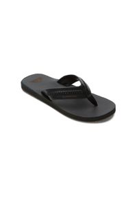 Quiksilver - Sandały dla Mężczyzn CARVER NATURAL Czarny. Kolor: brązowy, zielony, wielokolorowy. Materiał: guma, skóra. Sezon: lato