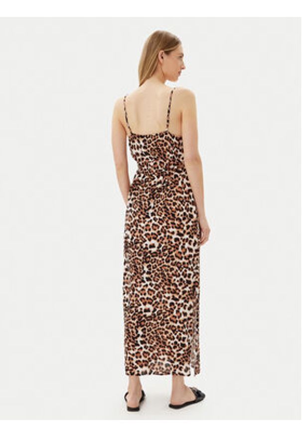 Vero Moda Sukienka letnia Easy 10307995 Brązowy Regular Fit. Kolor: brązowy. Materiał: wiskoza. Sezon: lato