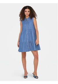 only - ONLY Sukienka jeansowa Bea 15344263 Niebieski Regular Fit. Kolor: niebieski. Materiał: bawełna #4