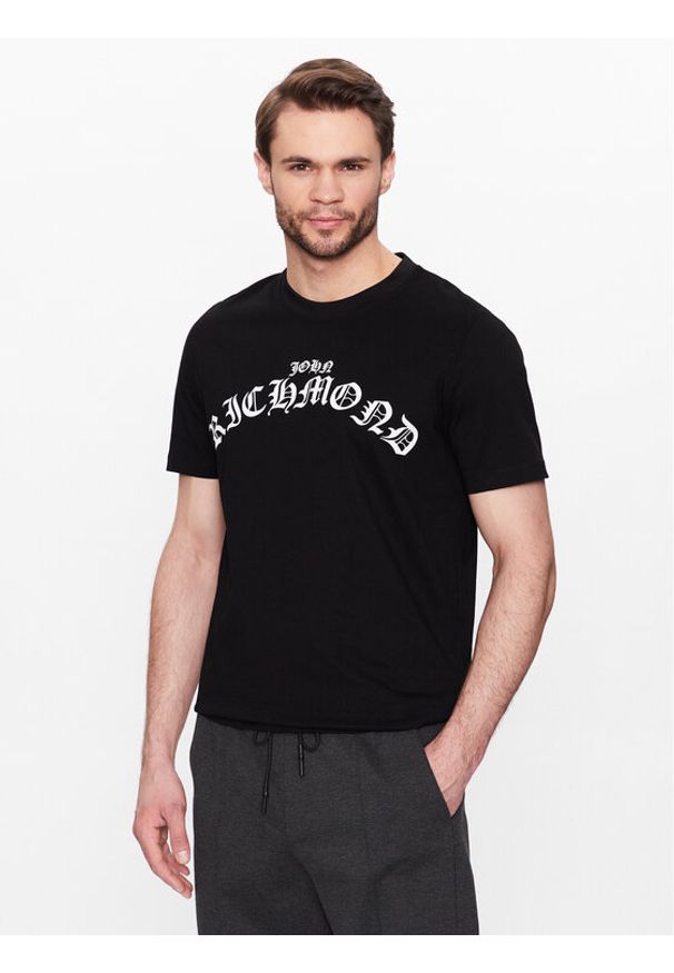 John Richmond T-Shirt Levadia RMP23232TS Czarny Regular Fit. Kolor: czarny. Materiał: bawełna