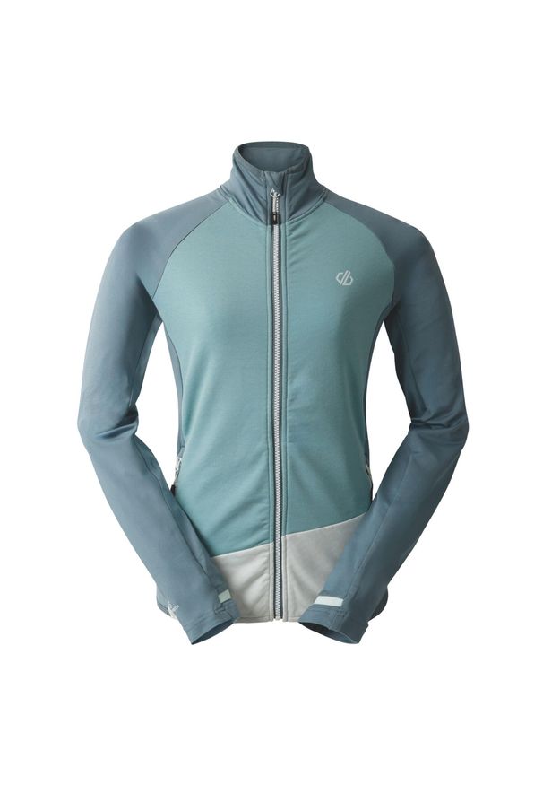 DARE 2B - Bluza Damska Emerging Core Stretch Base Layer Top. Kolor: szary, niebieski, wielokolorowy. Sport: turystyka piesza