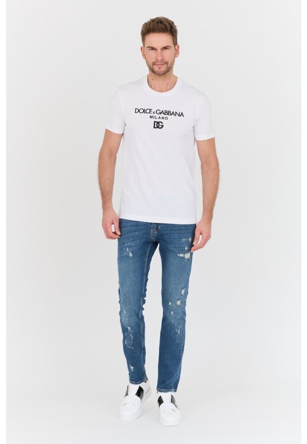 Just Cavalli - JUST CAVALLI Niebieskie jeansy Slim. Kolor: niebieski