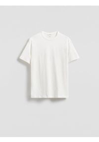 Reserved - T-shirt comfort fit - złamana biel. Materiał: bawełna, dzianina